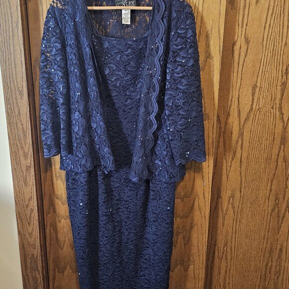 Alex Evenings Sequined Formal Petite Dress - Picture 1 of 5